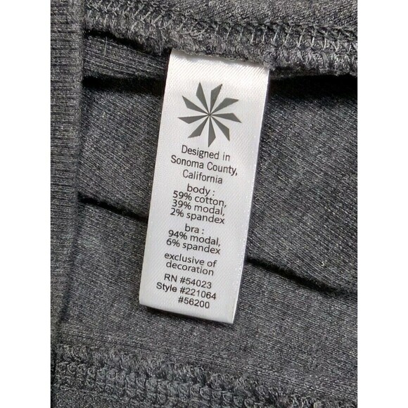 ATHLETA Sleeveless Ribbed Tank Maxi Dress Small Gray Race Back Stretchy Soft N96 - Picture 7 of 7